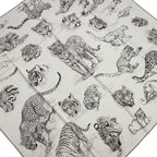 Hermes Scarf Carre 90 Gray Ju Black Tiger Atelier Robert Darre