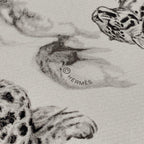 Hermes Scarf Carre 90 Gray Ju Black Tiger Atelier Robert Darre — view 2