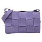 Bottega Veneta Shoulder Bag Cassette Purple Leather