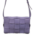 Bottega Veneta Shoulder Bag Cassette Purple Leather — view 3