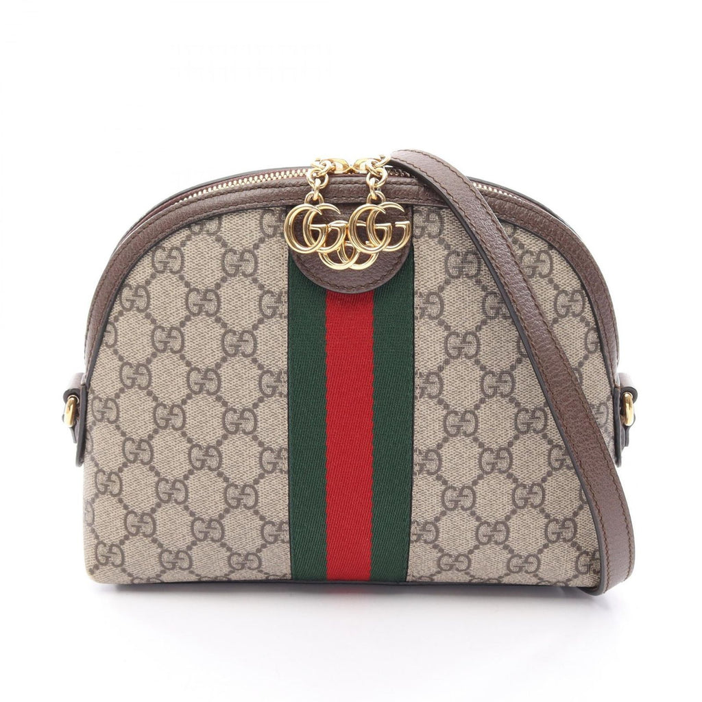 Gucci Shoulder Bag Ophidia GG Supreme Beige Canvas Leather