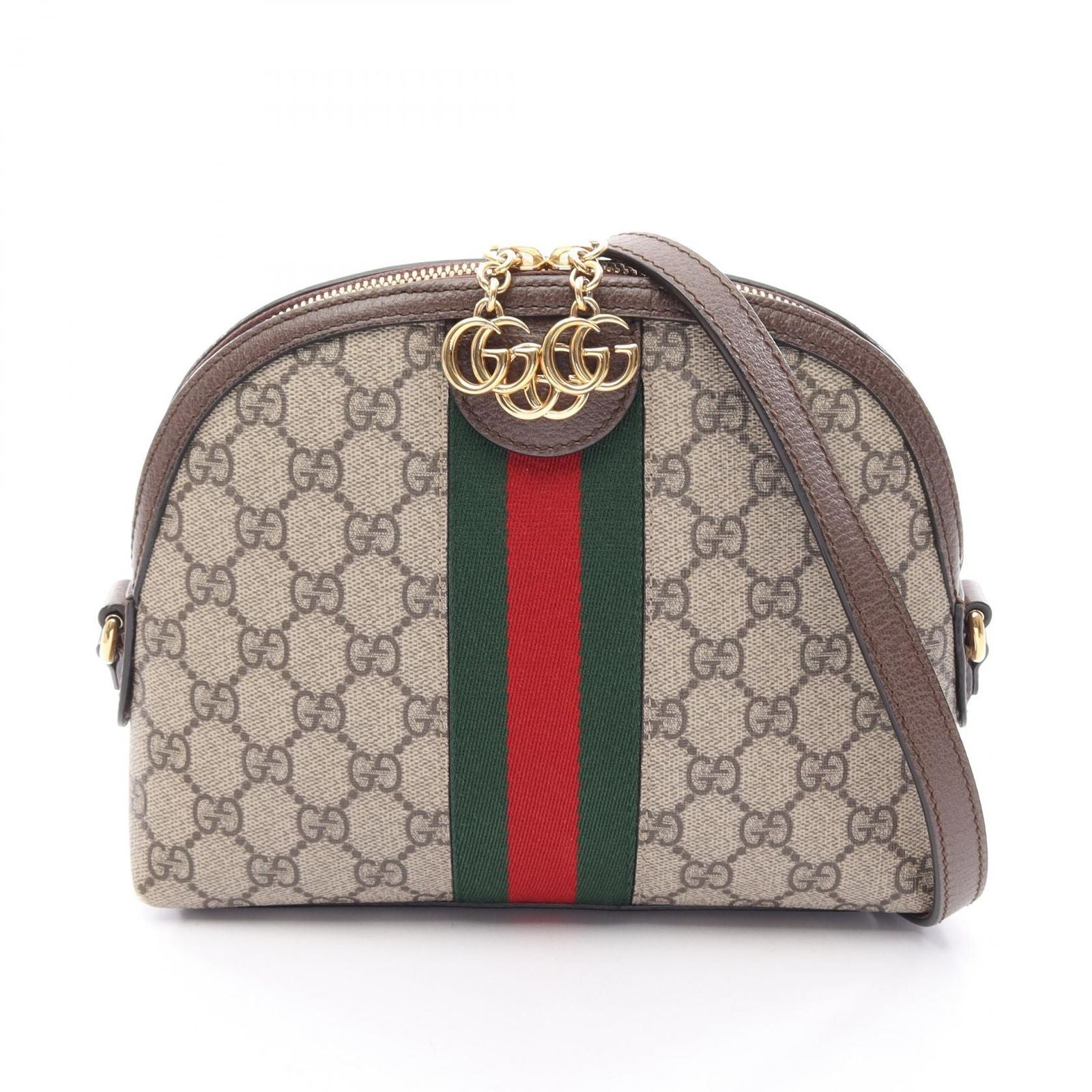 Gucci Shoulder Bag Ophidia GG Supreme Beige Canvas Leather