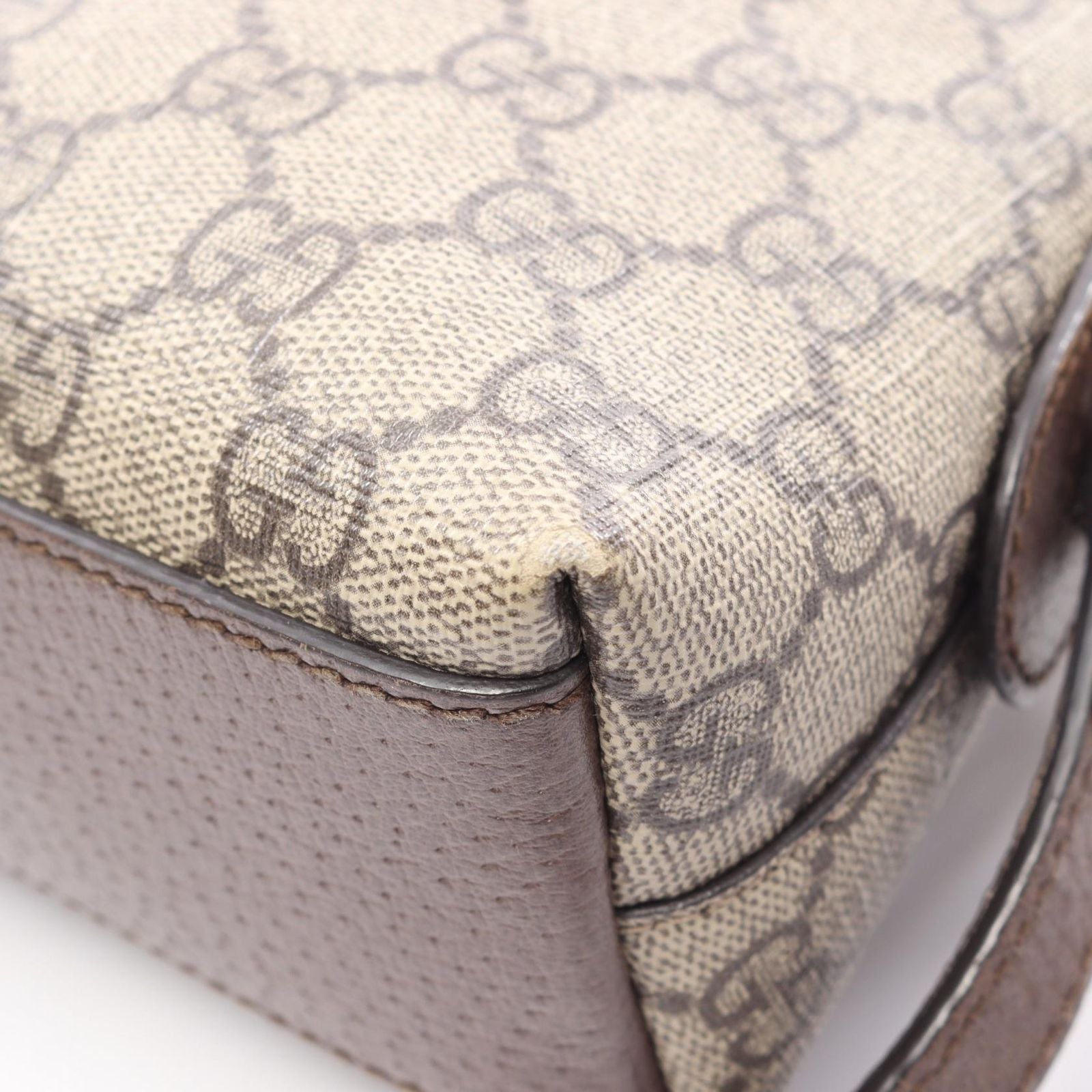 Gucci Shoulder Bag Ophidia GG Supreme Beige Canvas Leather — view 9