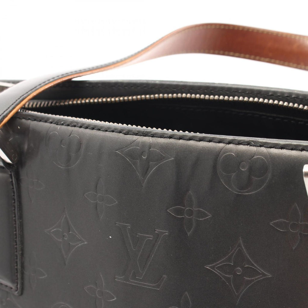 Louis Vuitton Handbag Stockton Monogram Matte Noir Leather — view 8