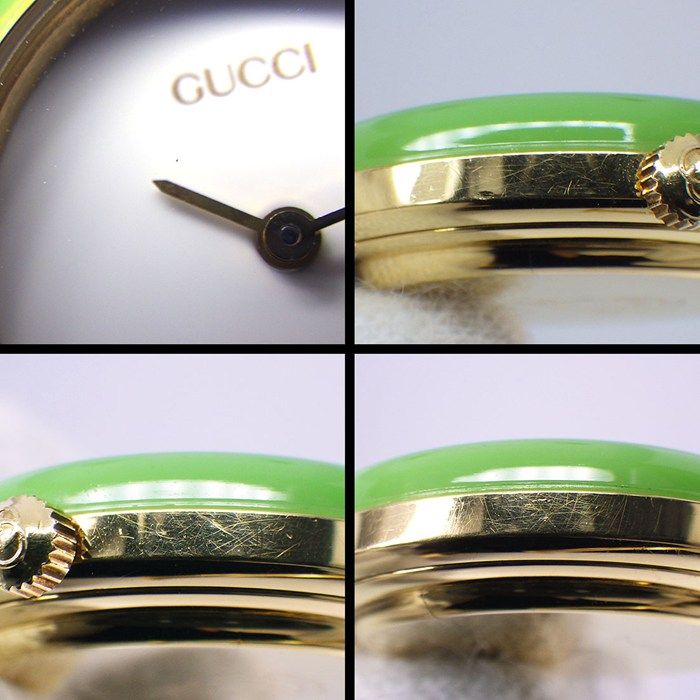 Gucci Watch Change Bezel Multicolor All 12 Colors White Dial Quartz Analog — view 5