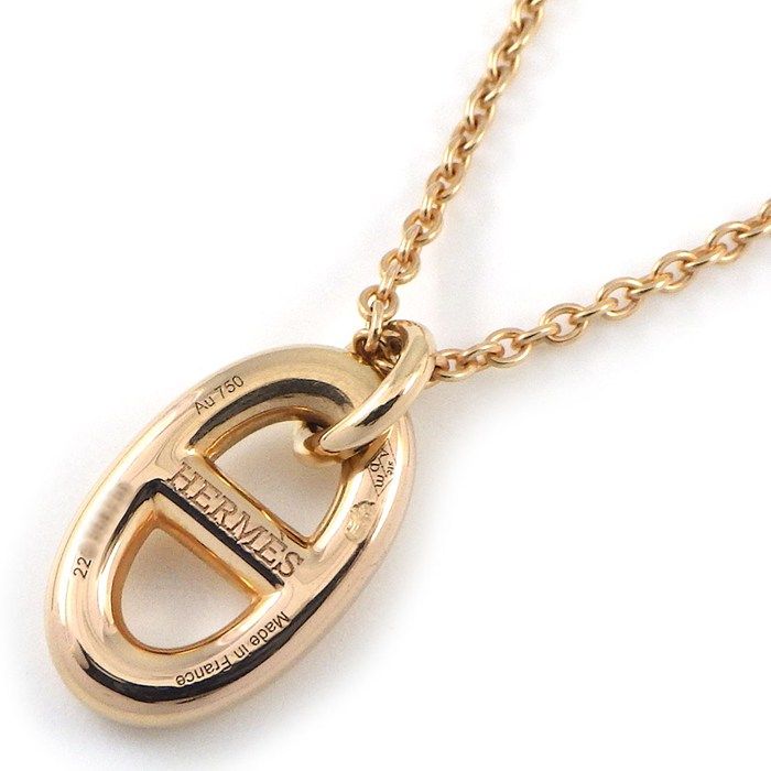Hermes Necklace Chaine D'ancre Farandole PM 18k Pink Gold — view 2