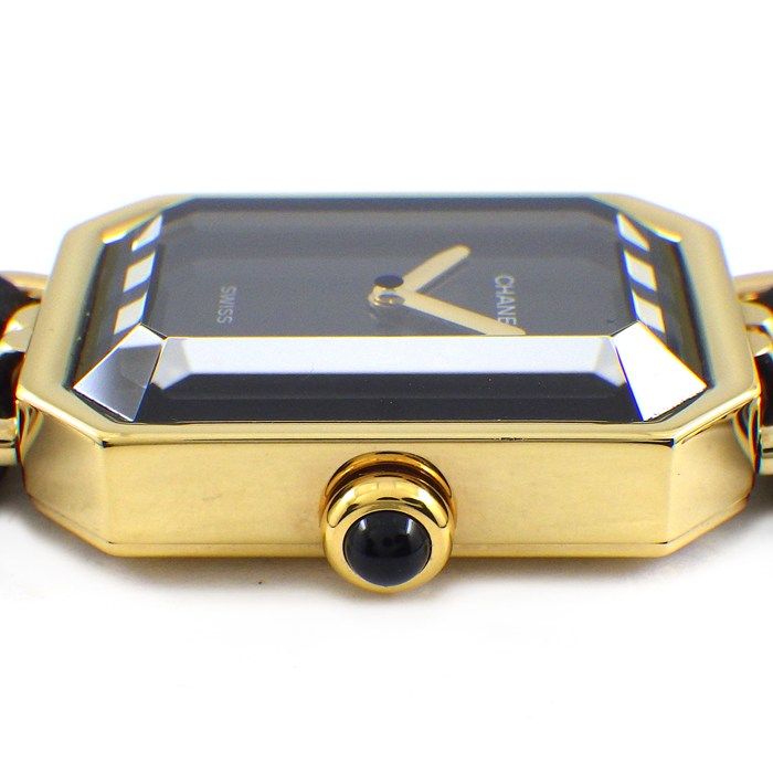 Chanel Watch Premier M Octagonal Black Dial Chain Bracelet Leather Quartz Analog — view 2