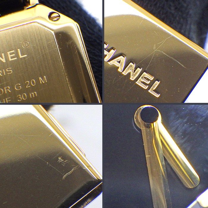 Chanel Watch Premier M Octagonal Black Dial Chain Bracelet Leather Quartz Analog — view 6