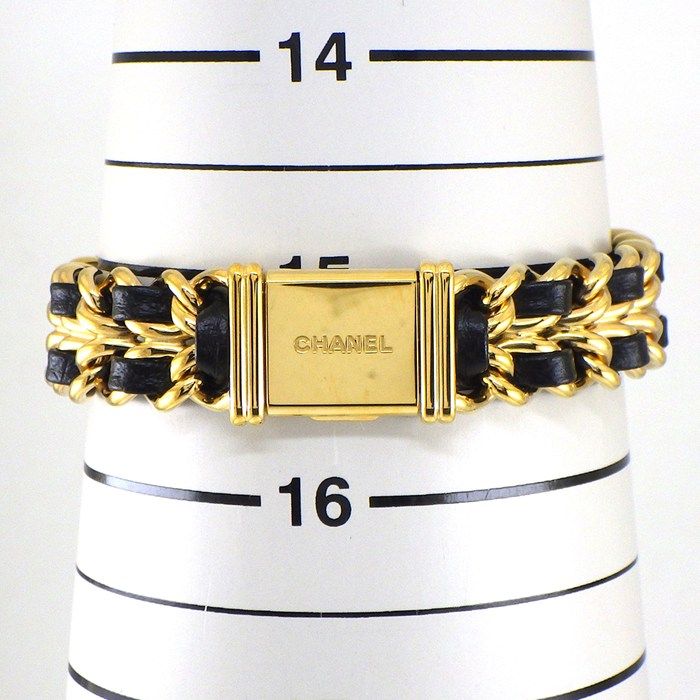 Chanel Watch Premier M Octagonal Black Dial Chain Bracelet Leather Quartz Analog — view 8