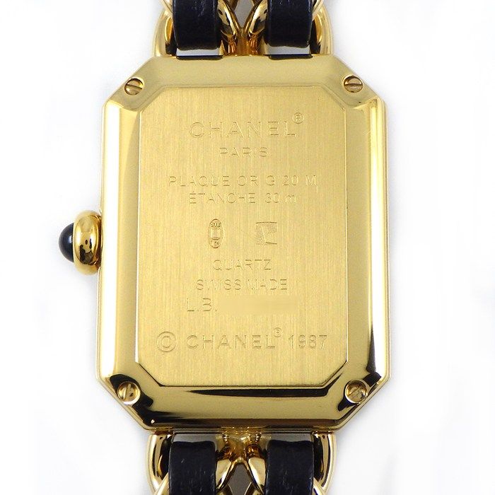 Chanel Watch Premier M Octagonal Black Dial Chain Bracelet Leather Quartz Analog — view 3