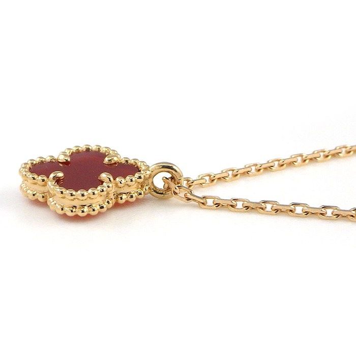 Van Cleef & Arpels Necklace Sweet Alhambra Carnelian 18k Pink Gold — view 2