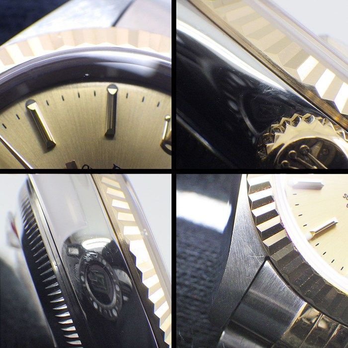 Rolex Watch Datejust Number Champagne Color Dial Date 18k Yellow Gold SS — view 5
