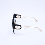 Dior Square Frame Sunglasses 58 15 Eyewear Gold — view 6