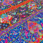 Hermes Shawl Carre Geant 140 Black Orange Multi Au Pays Des Oiseaux Fleurs in — view 4