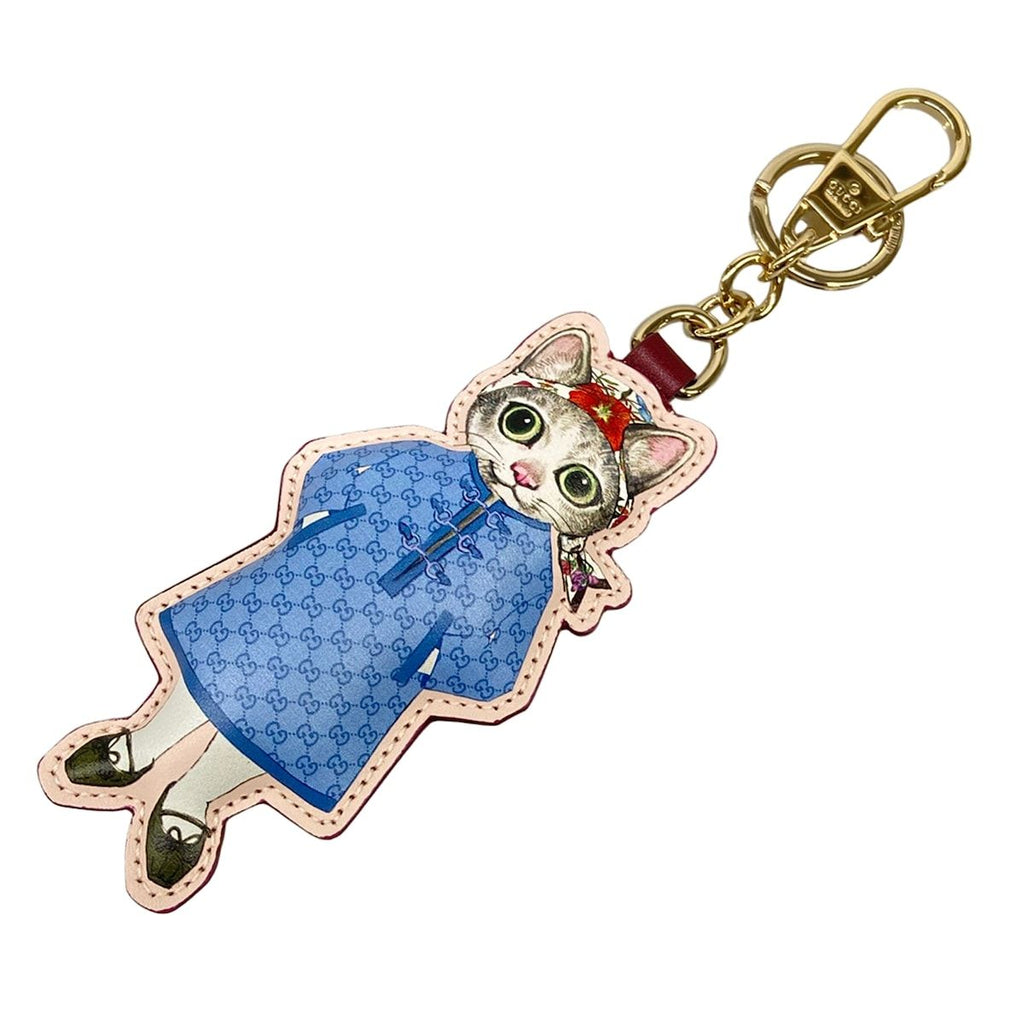 Gucci Key Holder Pink Light Blue Multi Higuchi Yuko
