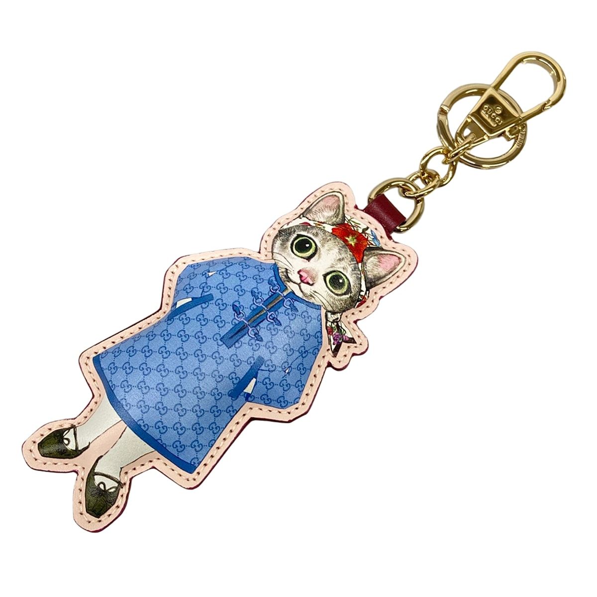 Gucci Key Holder Pink Light Blue Multi Higuchi Yuko