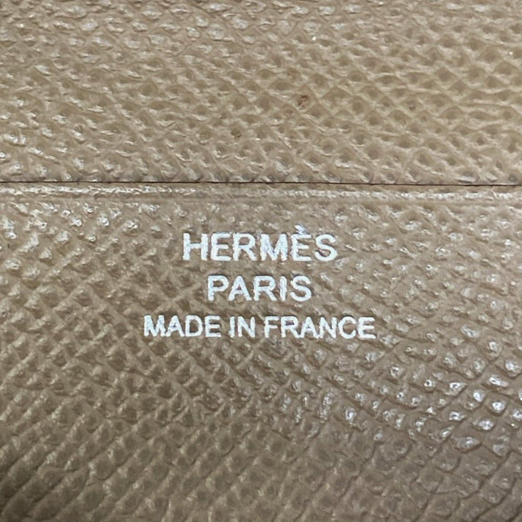 Hermes Wallet Bearn Souffle Etoupe Silver — view 5