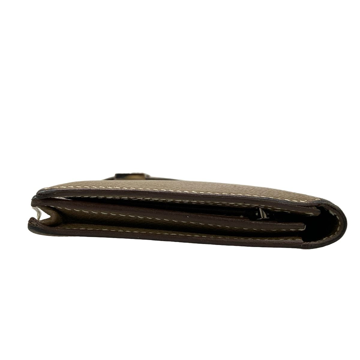 Hermes Wallet Bearn Souffle Etoupe Silver — view 9