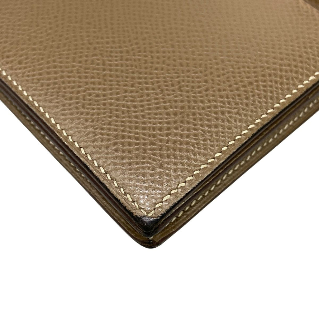 Hermes Wallet Bearn Souffle Etoupe Silver — view 7