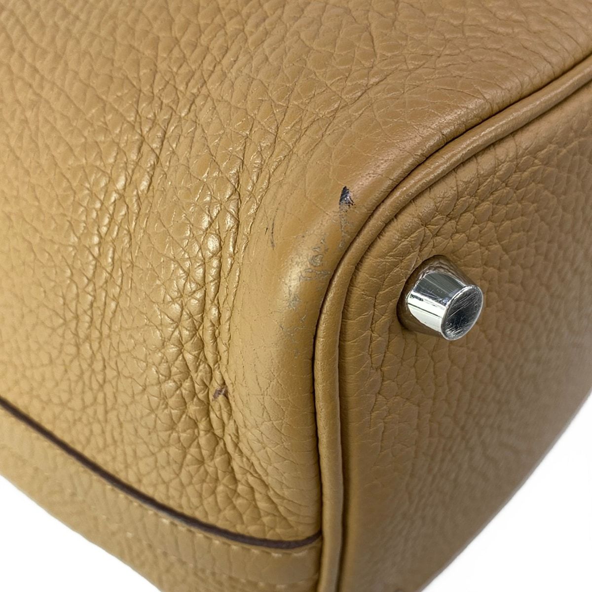 Hermes Handbag Picotin Lock PM Biscuit Silver — view 8