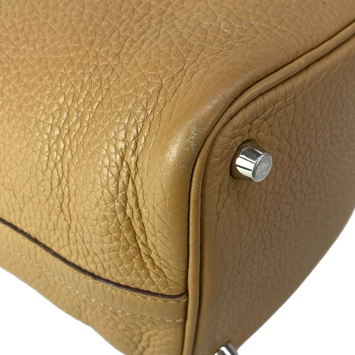 Hermes Handbag Picotin Lock PM Biscuit Silver — view 6