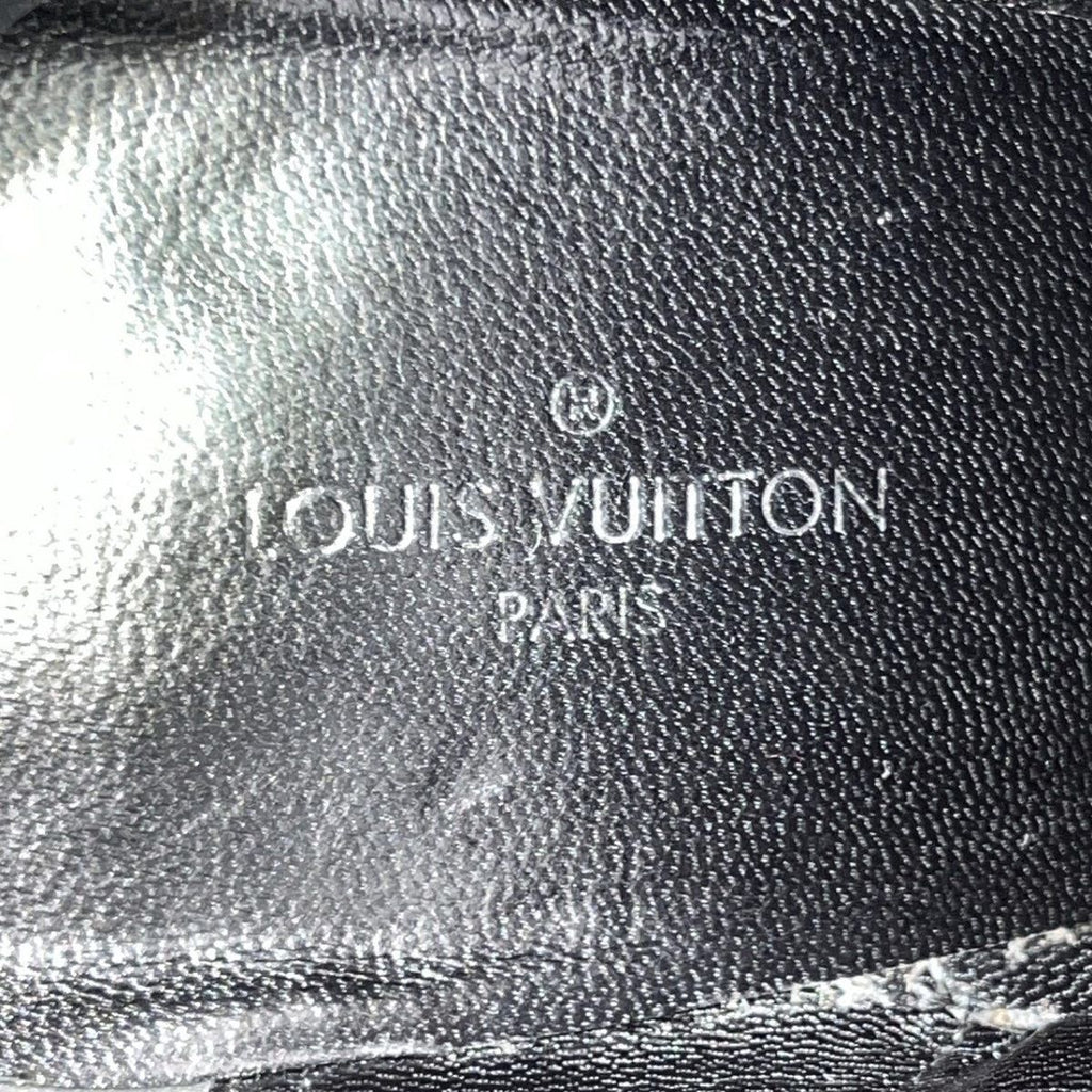 Louis Vuitton Short Boots 34.5 Black Dark Brown Janet Line Leather — view 6