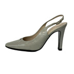 Chanel Sandals 35.5 Light Gray CC Logo Leather