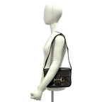 Celine Vintage Horsebit Logo Calf Leather Shoulder Bag Brown — view 2