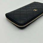 Chanel Wallet Quilted Caviar Leather Black — view 6