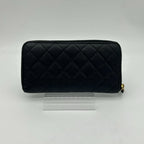 Chanel Wallet Quilted Caviar Leather Black — view 2