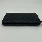 Chanel Wallet Quilted Caviar Leather Black — view 9
