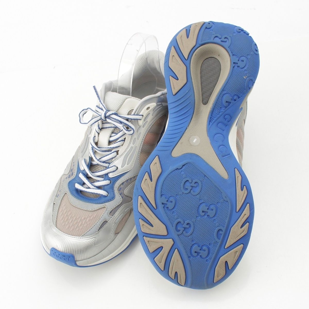Gucci 2.0 Mesh Low Cut Sneakers Blue — view 5
