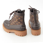 Louis Vuitton LV Remix Monogram Jacquard Ankle Boots Shoes Brown — view 4