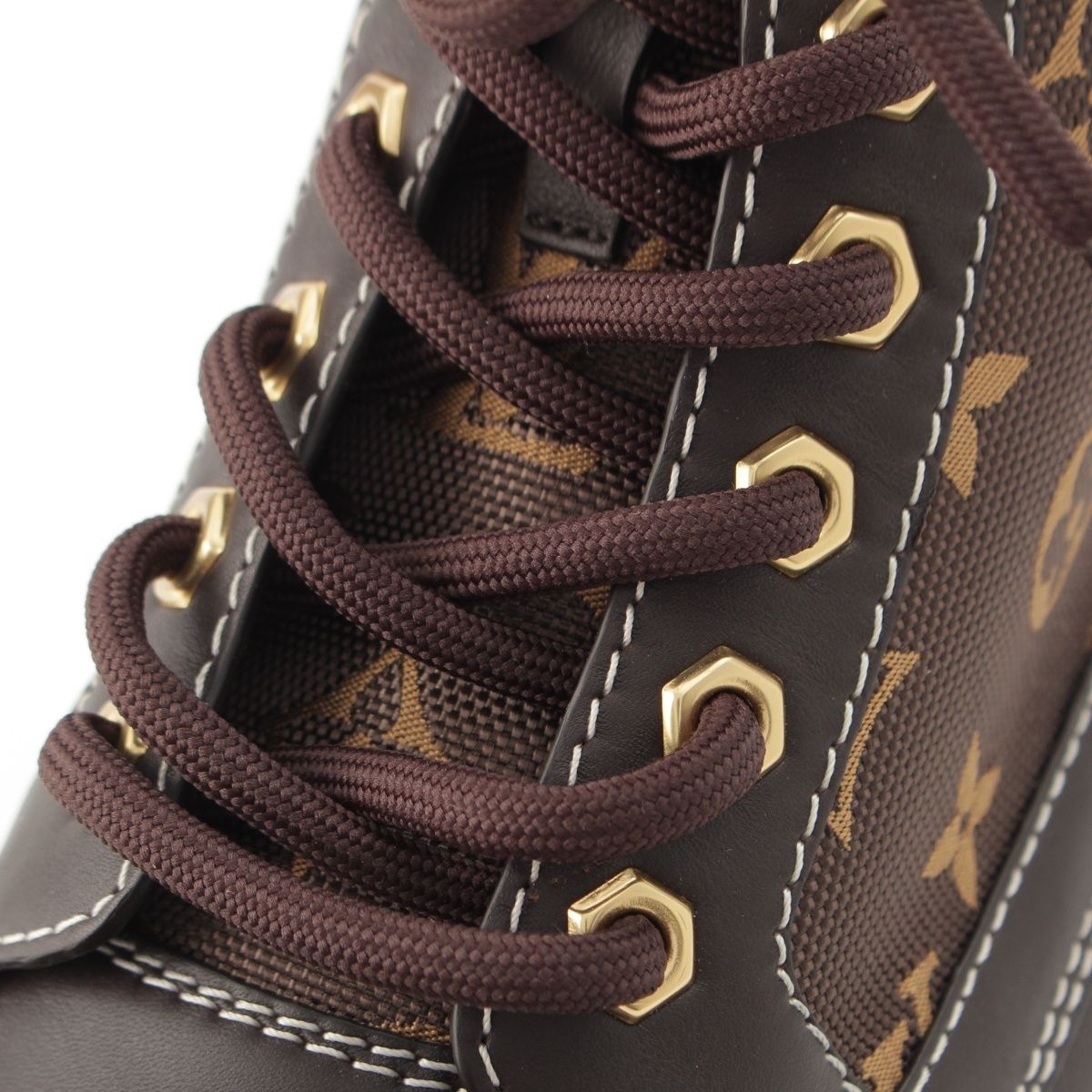 Louis Vuitton LV Remix Monogram Jacquard Ankle Boots Shoes Brown — view 9