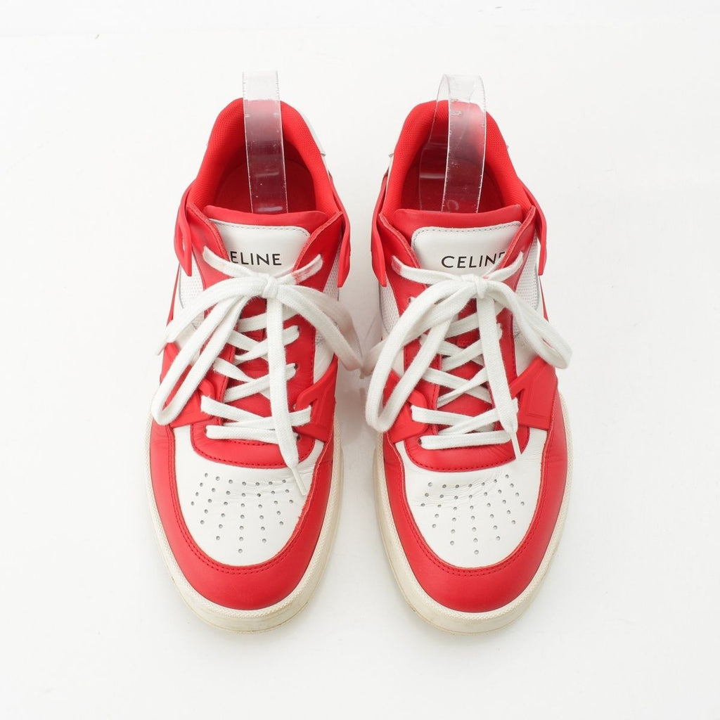 Celine Leather Low Cut Sneakers Red — view 2