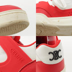 Celine Leather Low Cut Sneakers Red — view 9