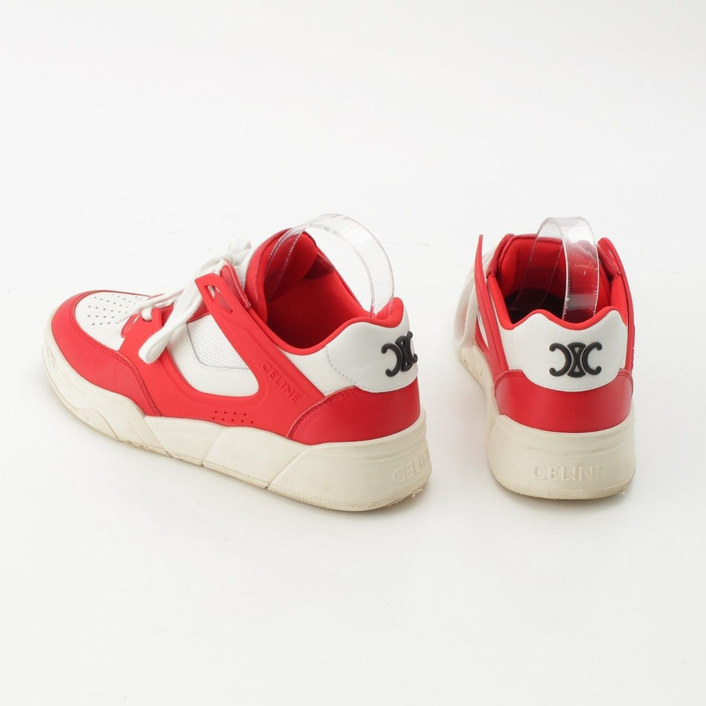 Celine Leather Low Cut Sneakers Red — view 4
