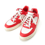 Celine Leather Low Cut Sneakers Red