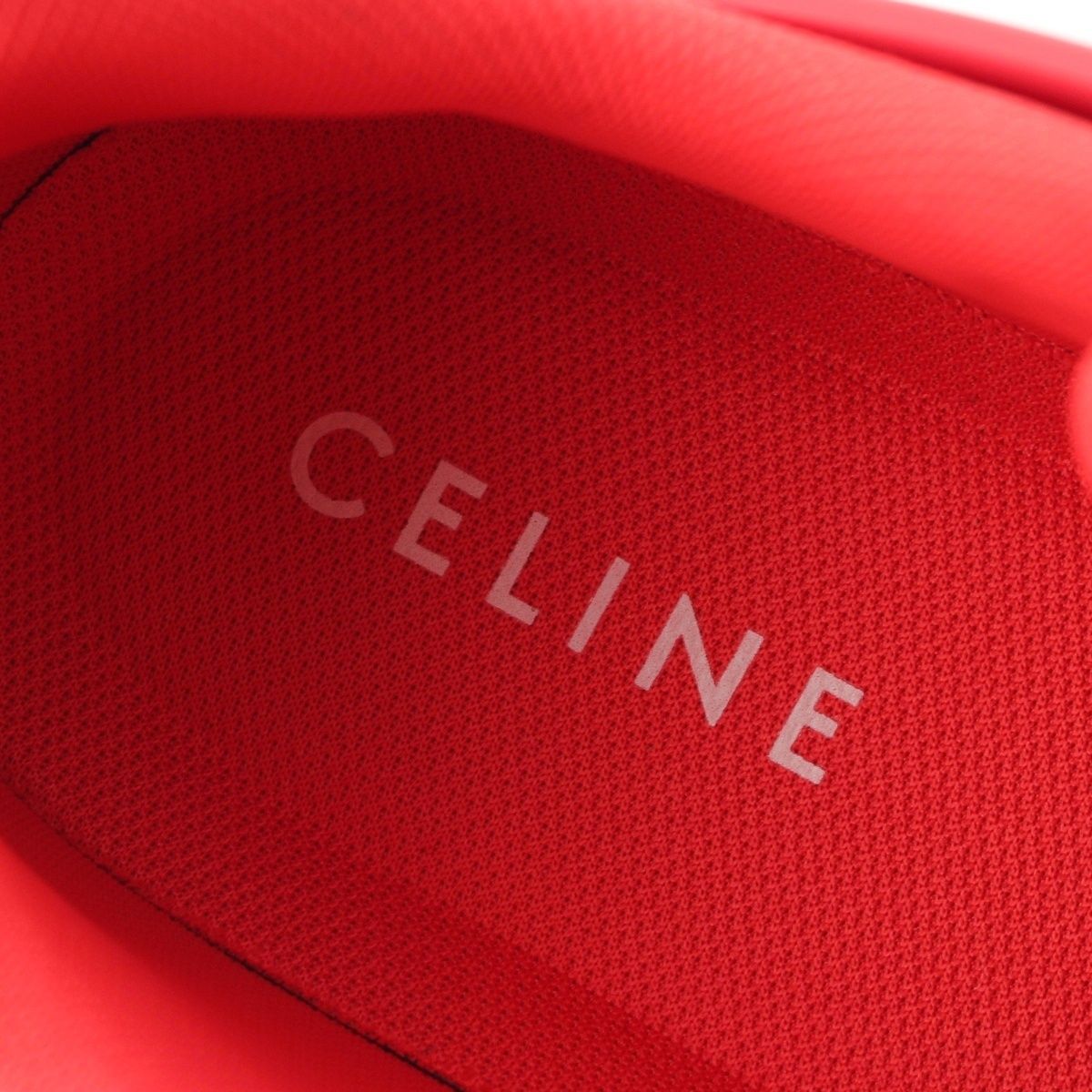 Celine Leather Low Cut Sneakers Red — view 7