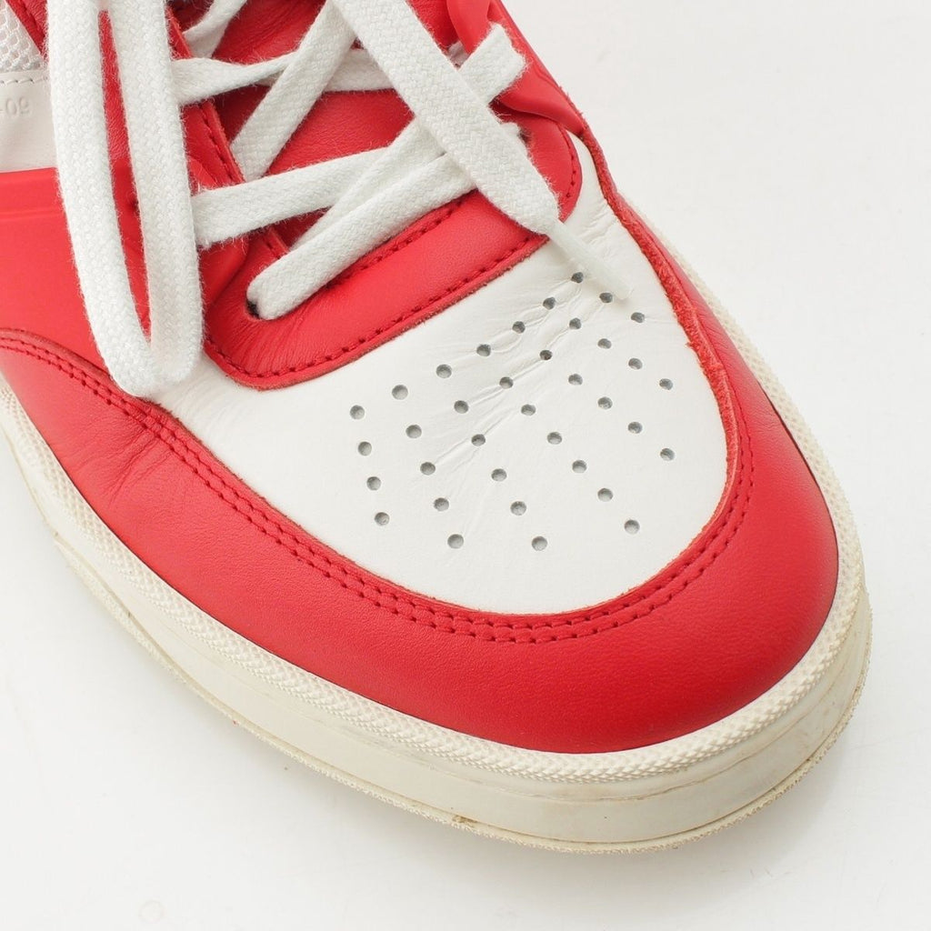 Celine Leather Low Cut Sneakers Red — view 6