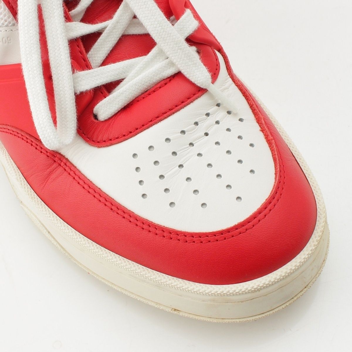 Celine Leather Low Cut Sneakers Red — view 6