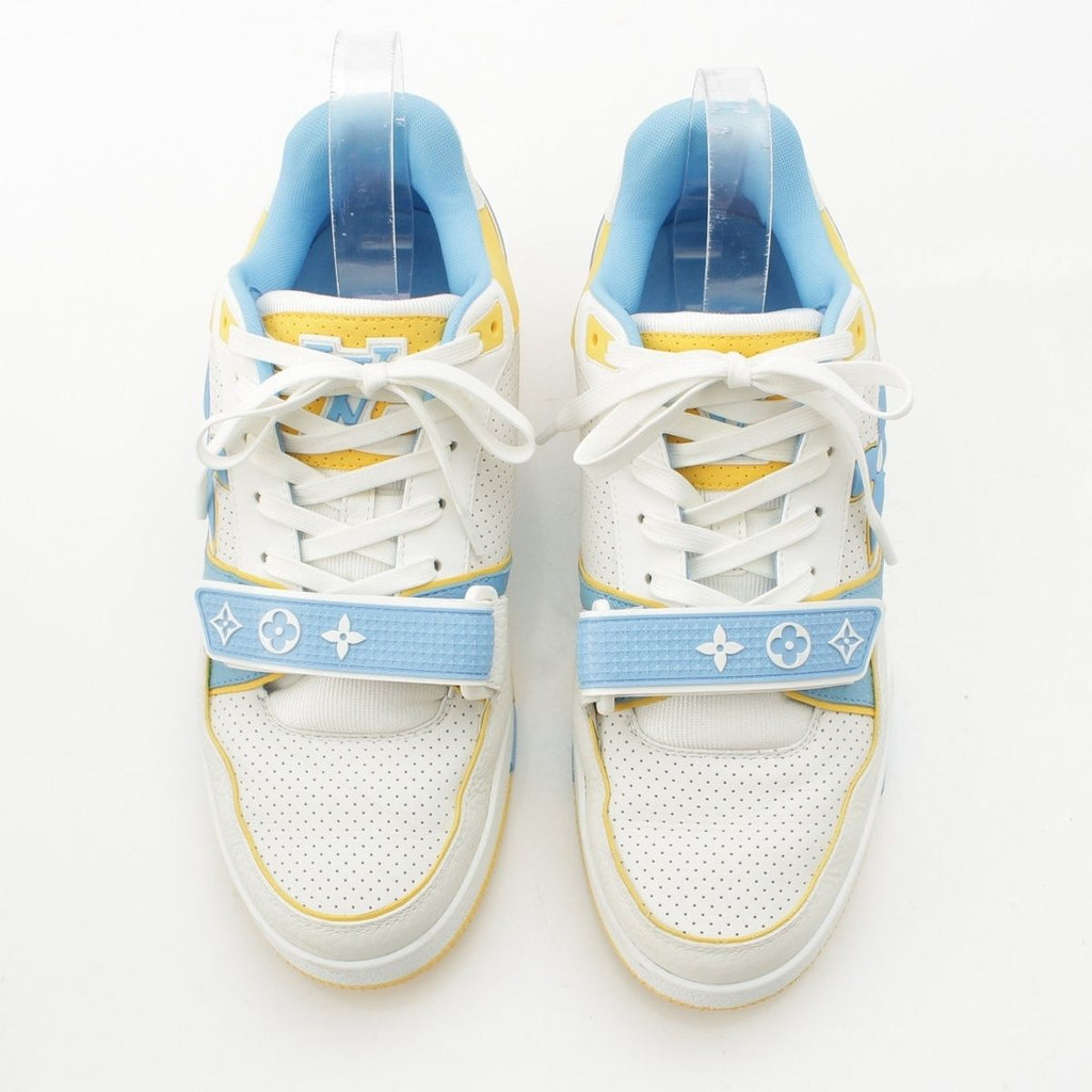 Louis Vuitton LV Trayna Leather Velcro Sneakers Light Blue 7 1/2 — view 2