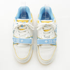 Louis Vuitton LV Trayna Leather Velcro Sneakers Light Blue 7 1/2 — view 2