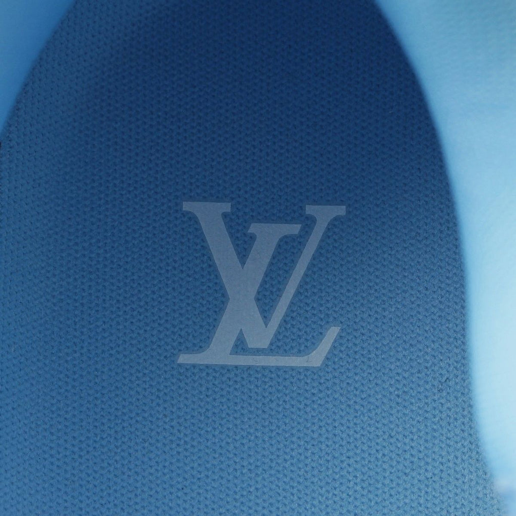 Louis Vuitton LV Trayna Leather Velcro Sneakers Light Blue 7 1/2 — view 7