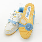 Louis Vuitton LV Trayna Leather Velcro Sneakers Light Blue 7 1/2 — view 5