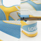 Louis Vuitton LV Trayna Leather Velcro Sneakers Light Blue 7 1/2 — view 9