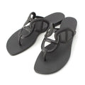 Hermes Egerie Laver Flat Sandals Shoes Black