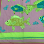 Hermes Fish Large Shawl Scarf Pink — view 5