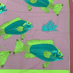 Hermes Fish Large Shawl Scarf Pink — view 3