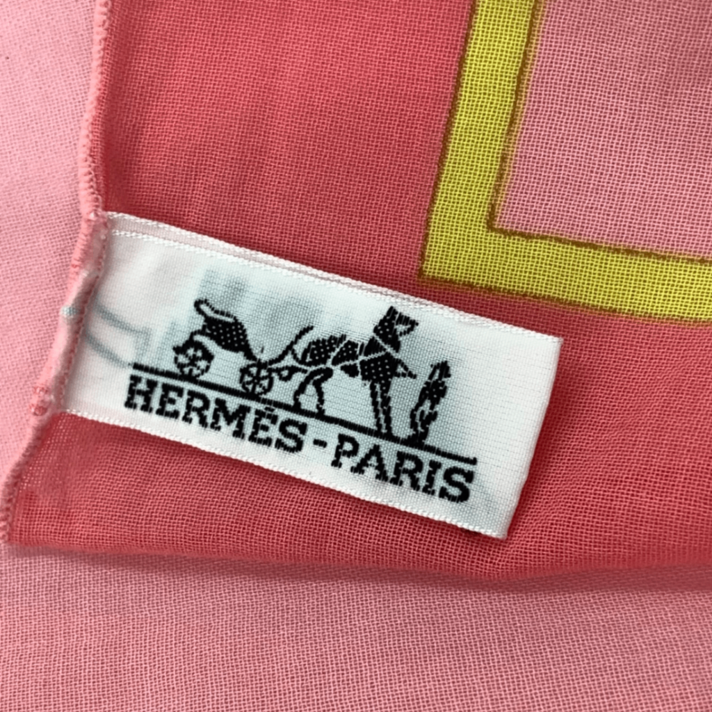 Hermes Fish Large Shawl Scarf Pink — view 8
